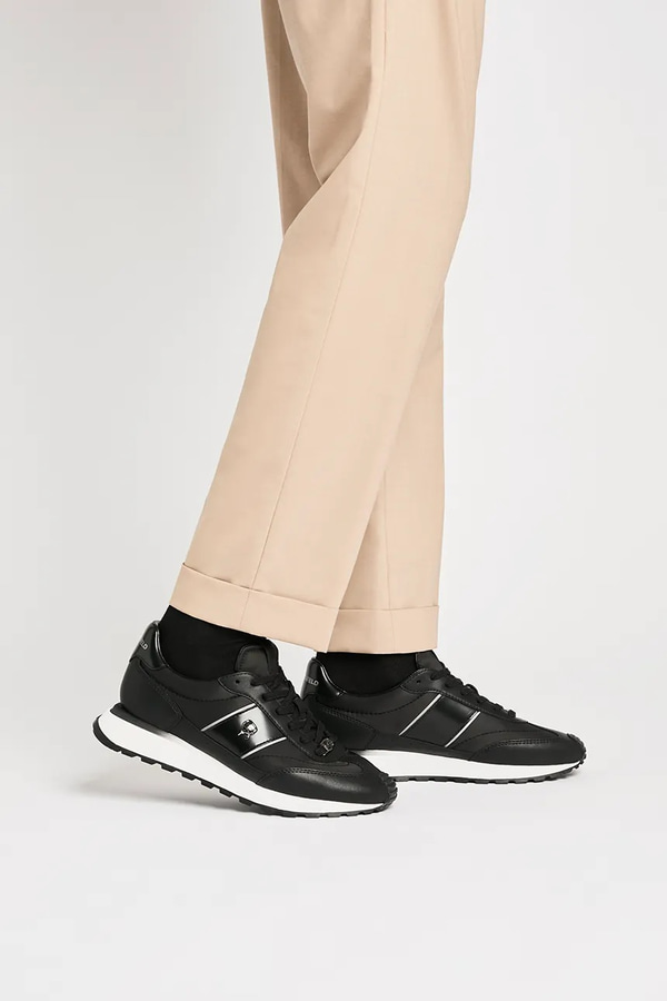 SNEAKERS KARL LAGERFELD - 400 BLACK LEATHER & TEXTILE